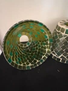 Pair-of-Mosaic-Glass-Candle-Lamp-Shades-second-image