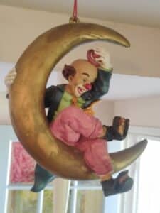 Ron-Lee-Style-Vintage-Clown-on-Crescent-Moon-Hanging-Ornament