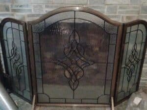 Three-Panel-Leaded-Glass-Fireplace-Screen