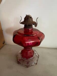 Victorian-Ruby-Glass-Oil-Lamp