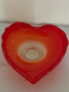 Viking-Glass-Persimmon-Heart-Shaped-Bowl-third-image