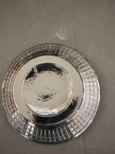 Vintage-Black-Glass-Ashtray-with-Silver-Overlay-third-image