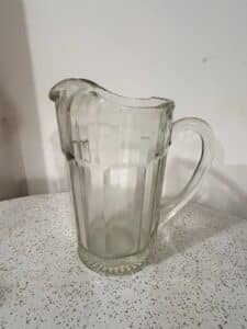 Vintage-Clear-Glass-Paneled-Ice-Lip-Pitcher