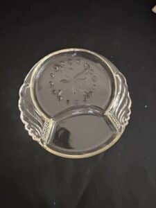 Vintage-Federal-Glass-Columbia-Crystal-Divided-Snack-Plate