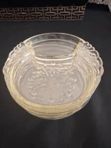 Vintage-Federal-Glass-Columbia-Crystal-Divided-Snack-Plate-second-image