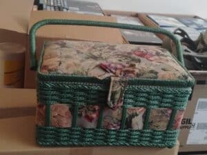 Vintage-Floral-Tapestry-Woven-Sewing-Basket-with-Handle