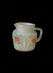 Vintage-Gay-Fad-Hand-Painted-Frosted-Glass-Pitcher