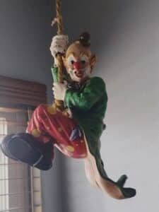 Vintage-Hanging-Clown-Figurine-Climbing-Rope