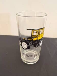 Vintage-Hazel-Atlas-Antique-Auto-Glass-Tumbler-Baker-Electric