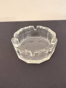 Vintage-Heavy-Clear-Glass-Ashtray-second-image