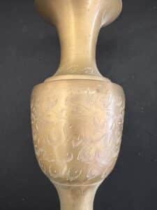Vintage-Indian-Etched-Brass-Vase-second-image