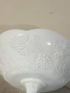 Vintage-Indiana-Glass-Harvest-Milk-Glass-Pedestal-Compote-third-image