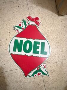Vintage-Mid-Century-Christmas-NOEL-Ornament-Wall-Decoration