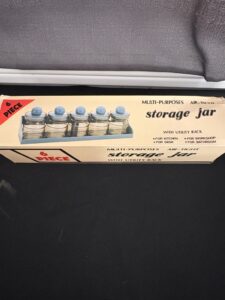 Vintage-Piece-Multi-Purpose-Glass-Storage-Jar-Set-with-Utility-Rack-second-image