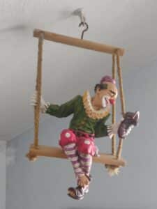 Vintage-Pierrot-Clown-on-Swing-Figurine