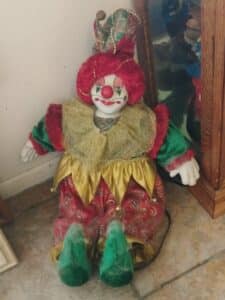 Vintage-Porcelain-Pierrot-Clown-Doll