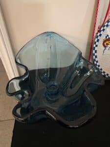 Vintage-RARE-Melted-Glass-Sparklette-Gallon-Bottle-Bowl