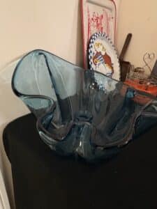 Vintage-RARE-Melted-Glass-Sparklette-Gallon-Bottle-Bowl-second-image