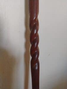 Vintage-Royal-Canes-Barley-Twist-Derby-Handle-Walking-Cane-second-image
