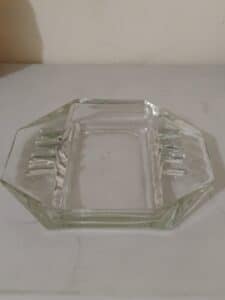 Vintage-Safex-Art-Deco-Octagonal-Glass-Ashtray