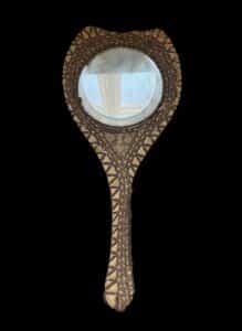 Vintage-Victorian-Lace-Covered-Hand-Mirror