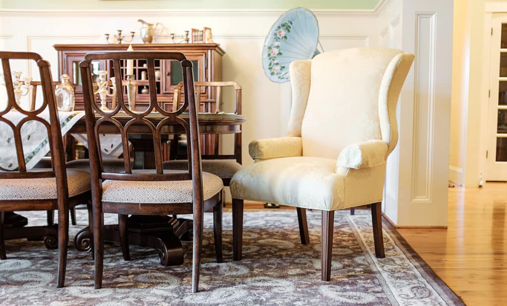 Dining room chairs and tables