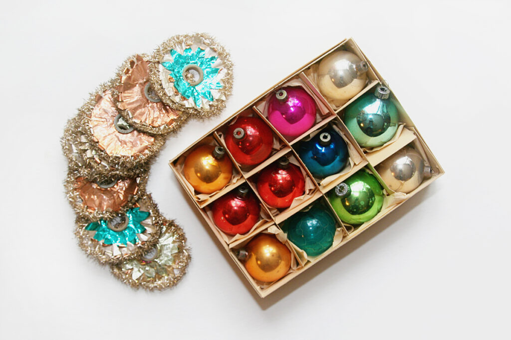 Colorful christmas ornaments
