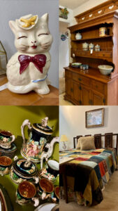 Blue Moon Estate Sale in Quail Creek with vintage decor, dolls, pottery, dinnerware and more!