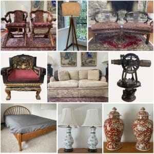 Rare Estate Auction With Vintage Furniture, Asian Hardwood & MidCentury Modern Collection